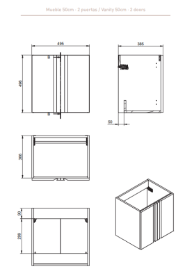 MUEBLE DE BAÑO LAGOS 50