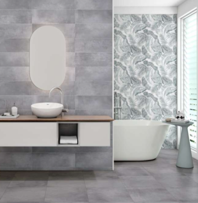 AZULEJO PASTA ROJA DECOR GARDEN WHITE 20X60