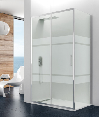 MAMPARA PRESTIGE TITAN FRONTAL + LATERAL FIJO FROST PLUS