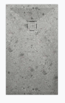 PLATO DUCHA RESINA STONE 3D TERRAZO GRIS